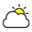 Icon of a cloud and sun